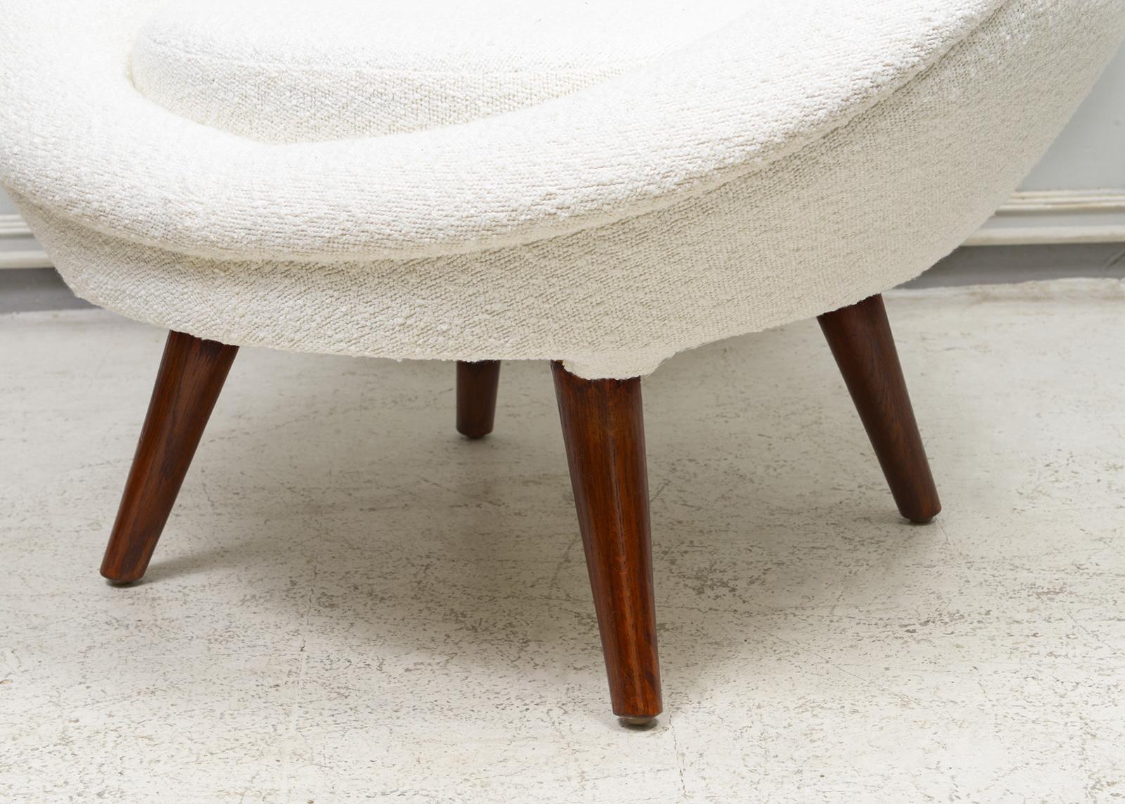 Upholstery Pair of Royere Re-Edition Oeuf Lounge Chairs For Sale