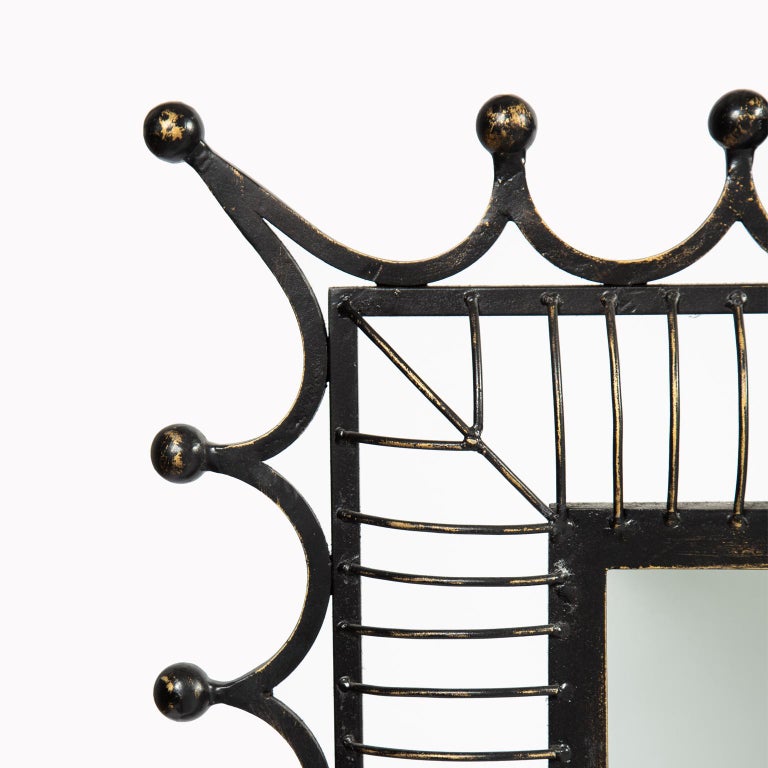 Pair Of Wrought Iron Frame Mirrors