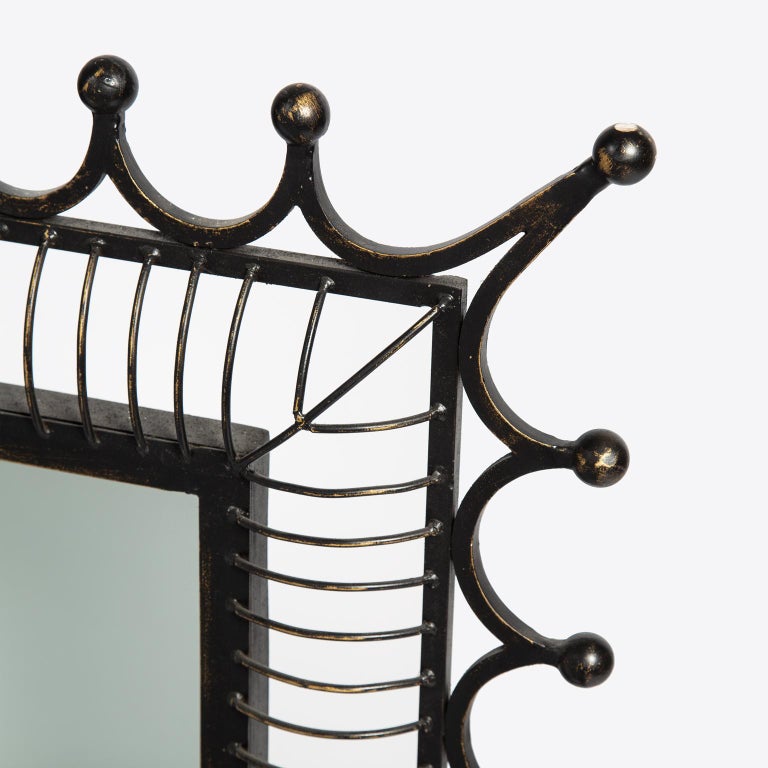 Pair of Wrought Iron Frame Mirrors For Sale at 1stDibs