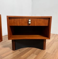 Pair of RS Associates Mid-Century Teak Nightstands