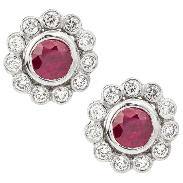 Pair of Late Victorian Ruby and Diamond Serpent Earrings For Sale at ...