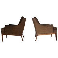 Pair of Rudolf Glatzel Leather Lounge Chairs