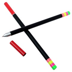 Pair of Rugby Red Ballpoint Pens by Ettore Sottsass for ACME Studio