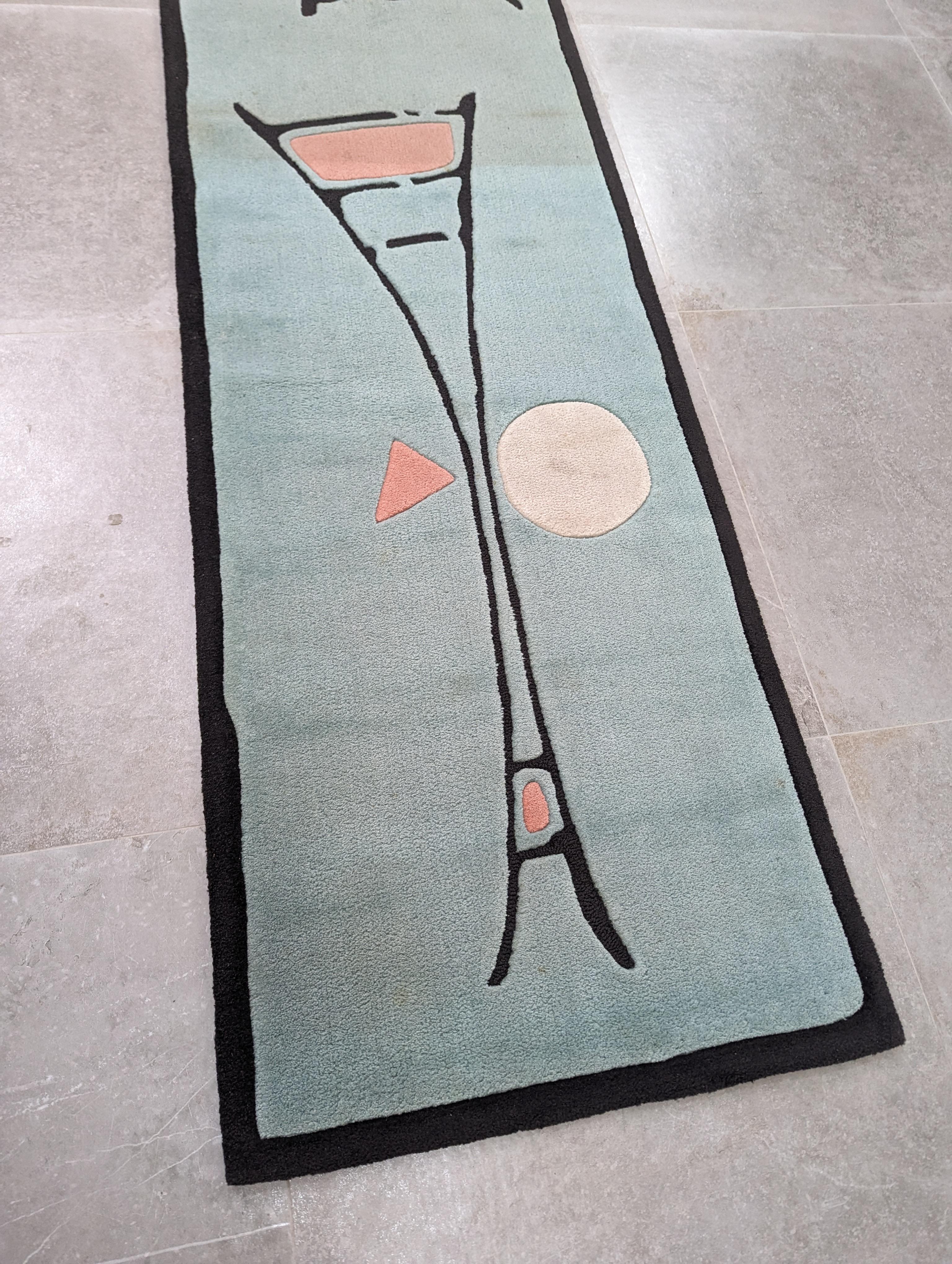 Pair of rugs by John Günther 1990s In Fair Condition For Sale In Benalmadena, ES