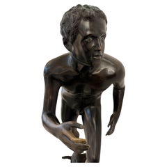 Pair of Runners from Herculaneum - Bronze Statue, Height: 118 cm, 20th Century