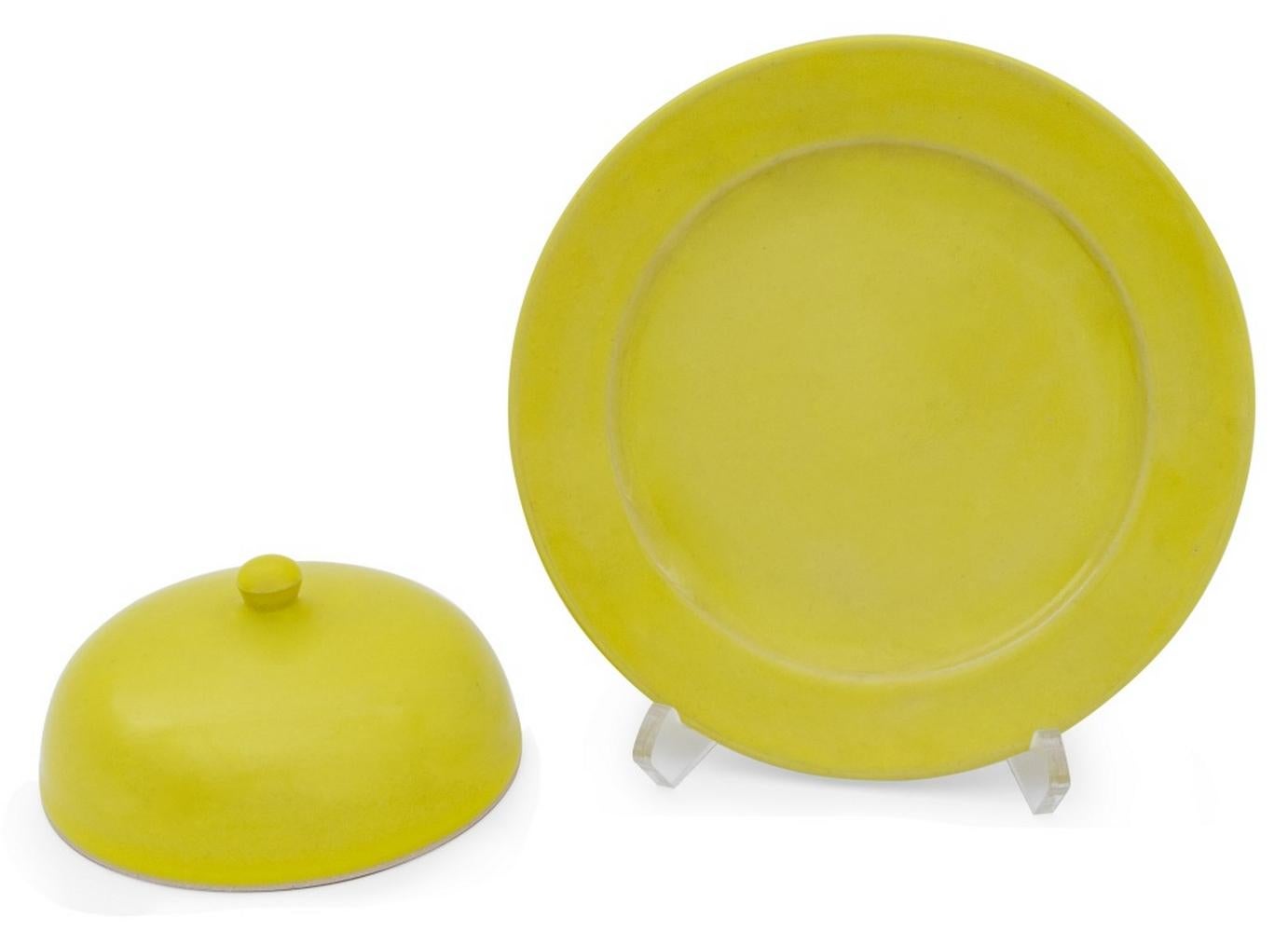 Pair of Rupert Spira Glazed Stoneware Butter Dishes In Good Condition For Sale In Astoria, NY