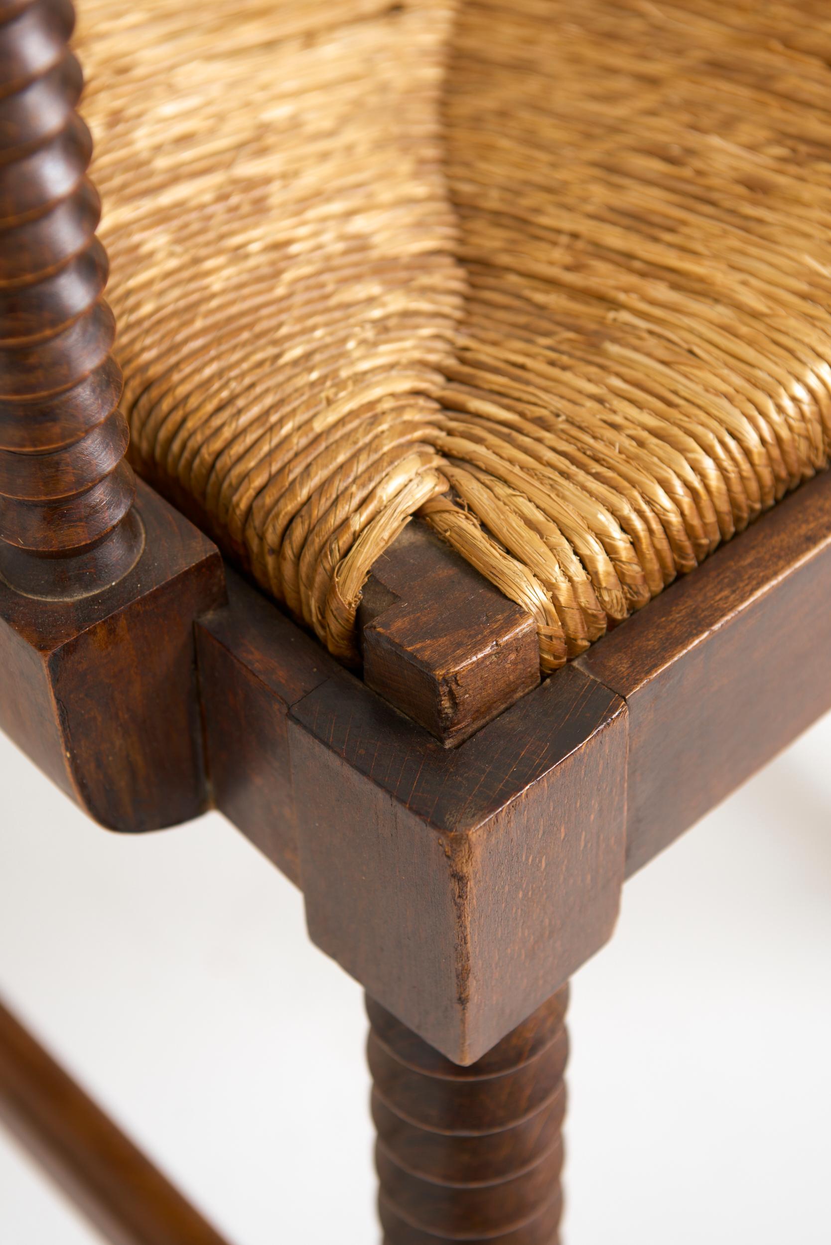 Paire de fauteuils en jonc en vente 7