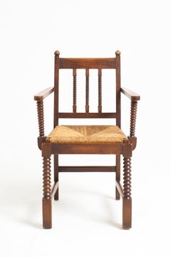 Pair of Rush Armchairs