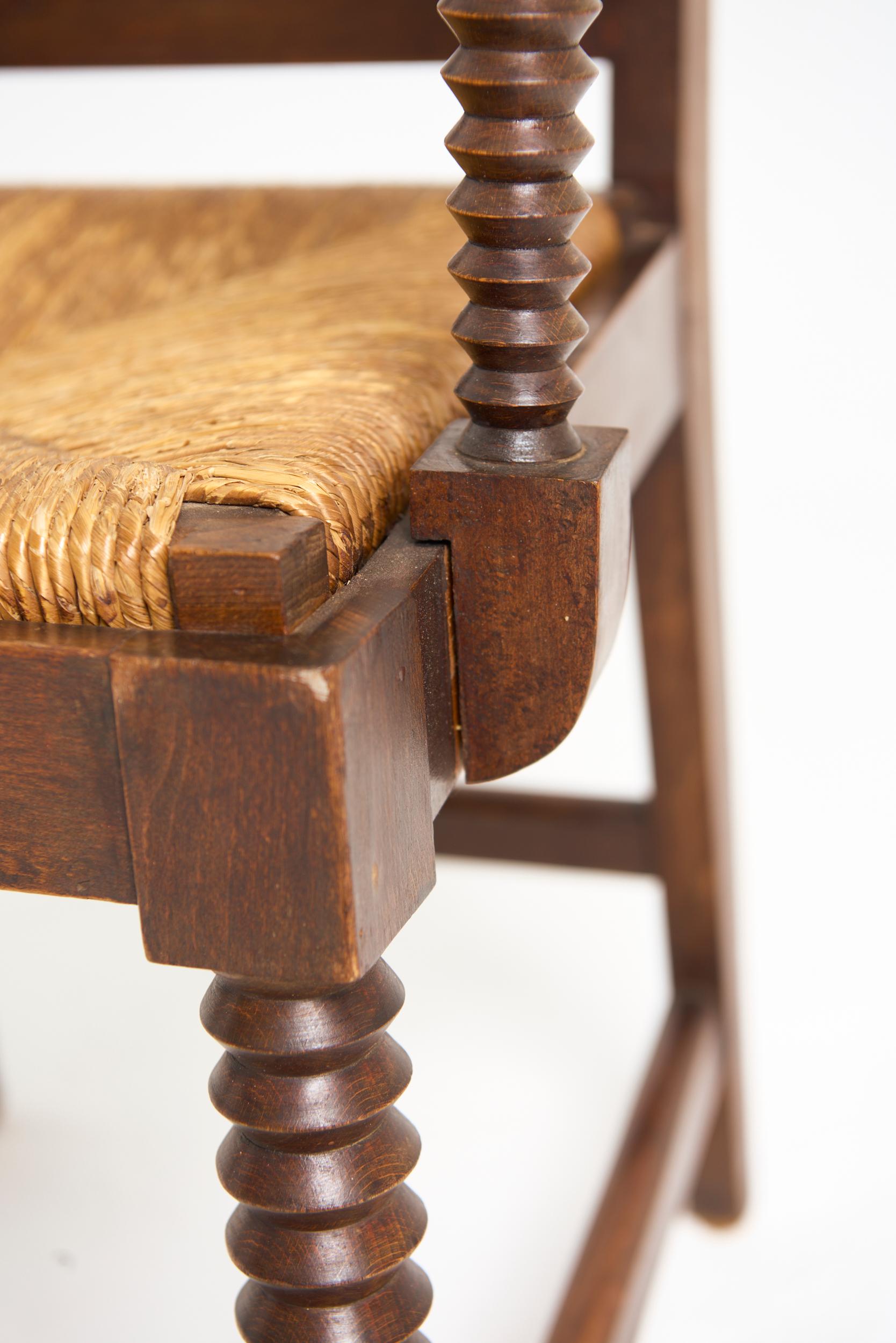 Paire de fauteuils en jonc en vente 3
