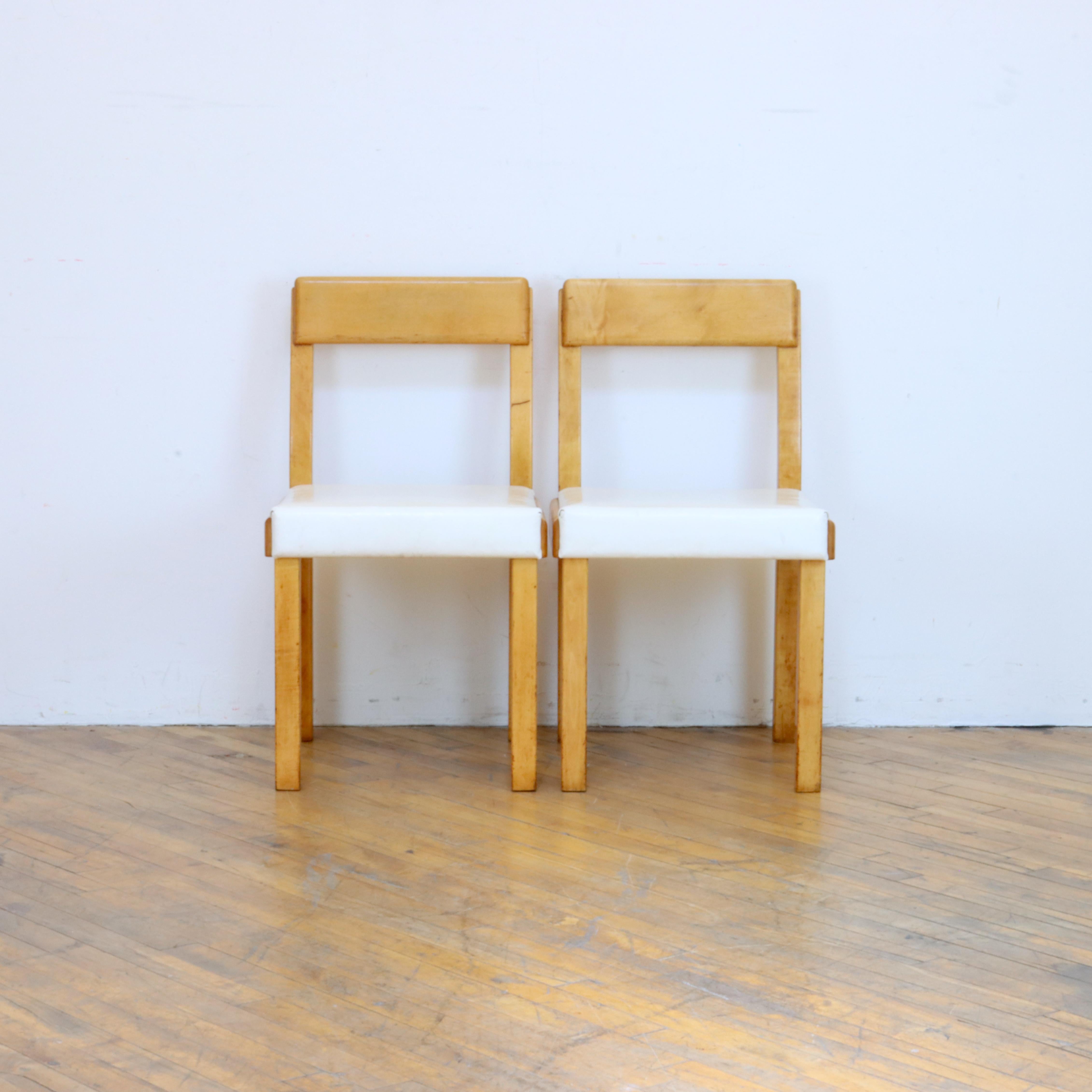 Mid-Century Modern Paire de chaises de salle à manger Russel Wright pour American Modern en vente