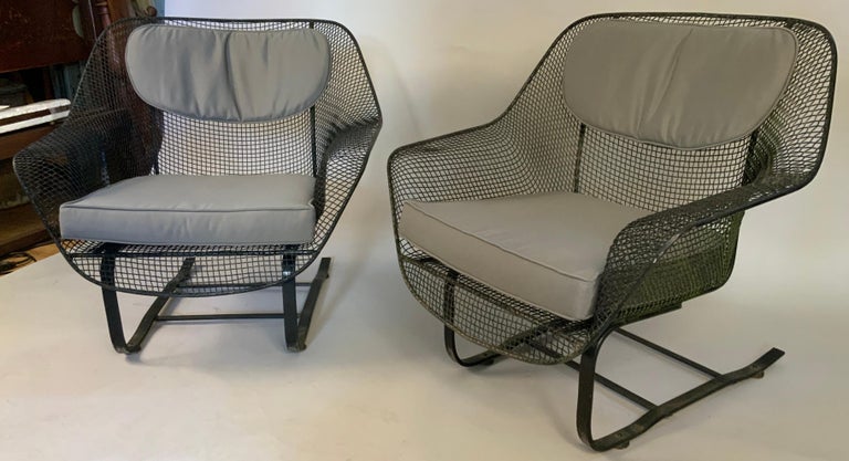 Pair of Russell Woodard 1950s Sculptura Lounge Chairs In Good Condition For Sale In Hudson, NY