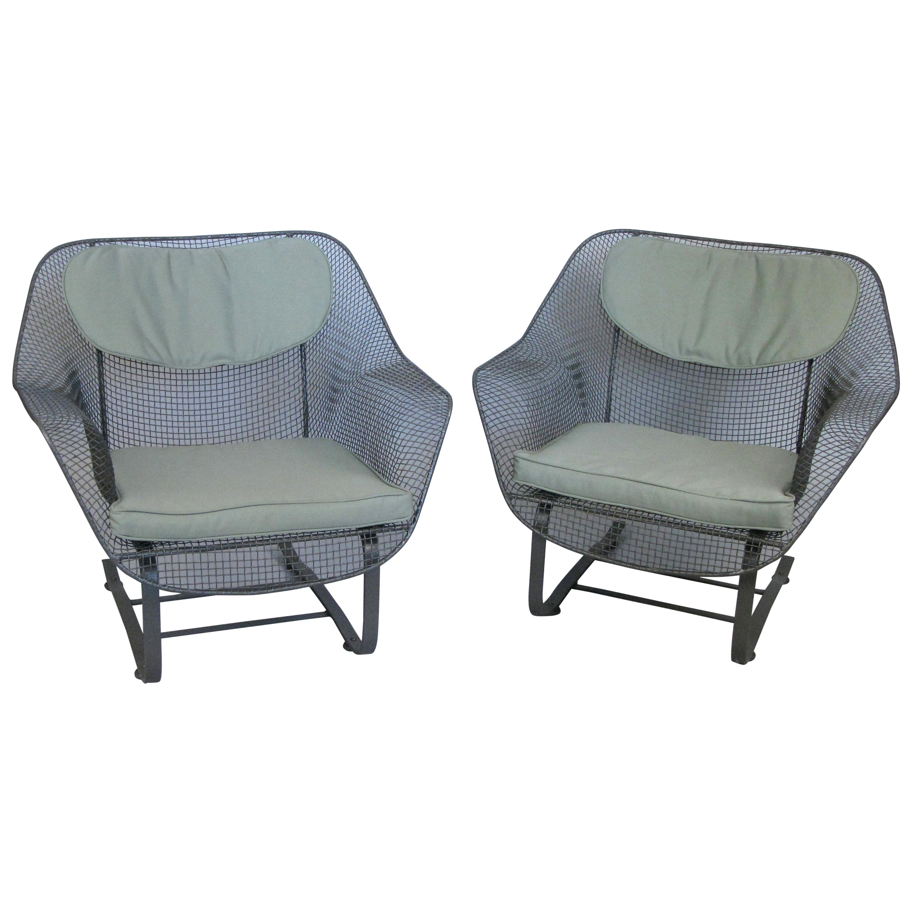 Pair of Russell Woodard 1950s Sculptura Lounge Chairs