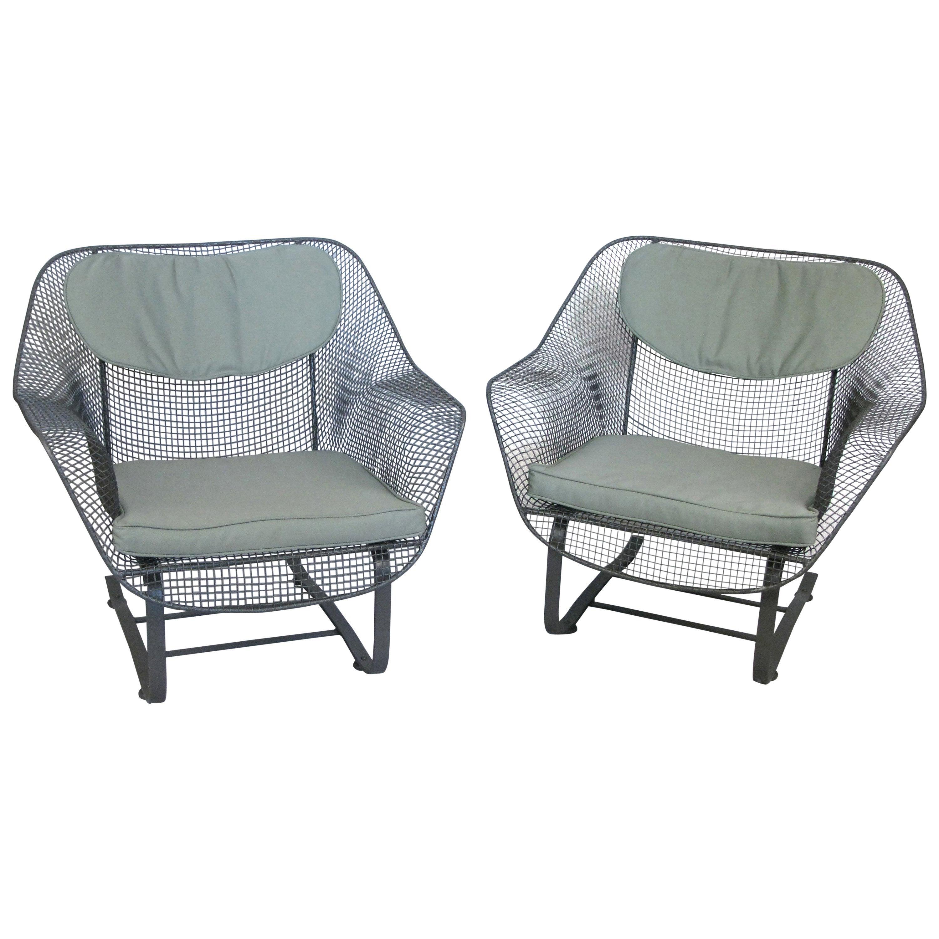 Pair of Russell Woodard 1950s Sculptura Lounge Chairs