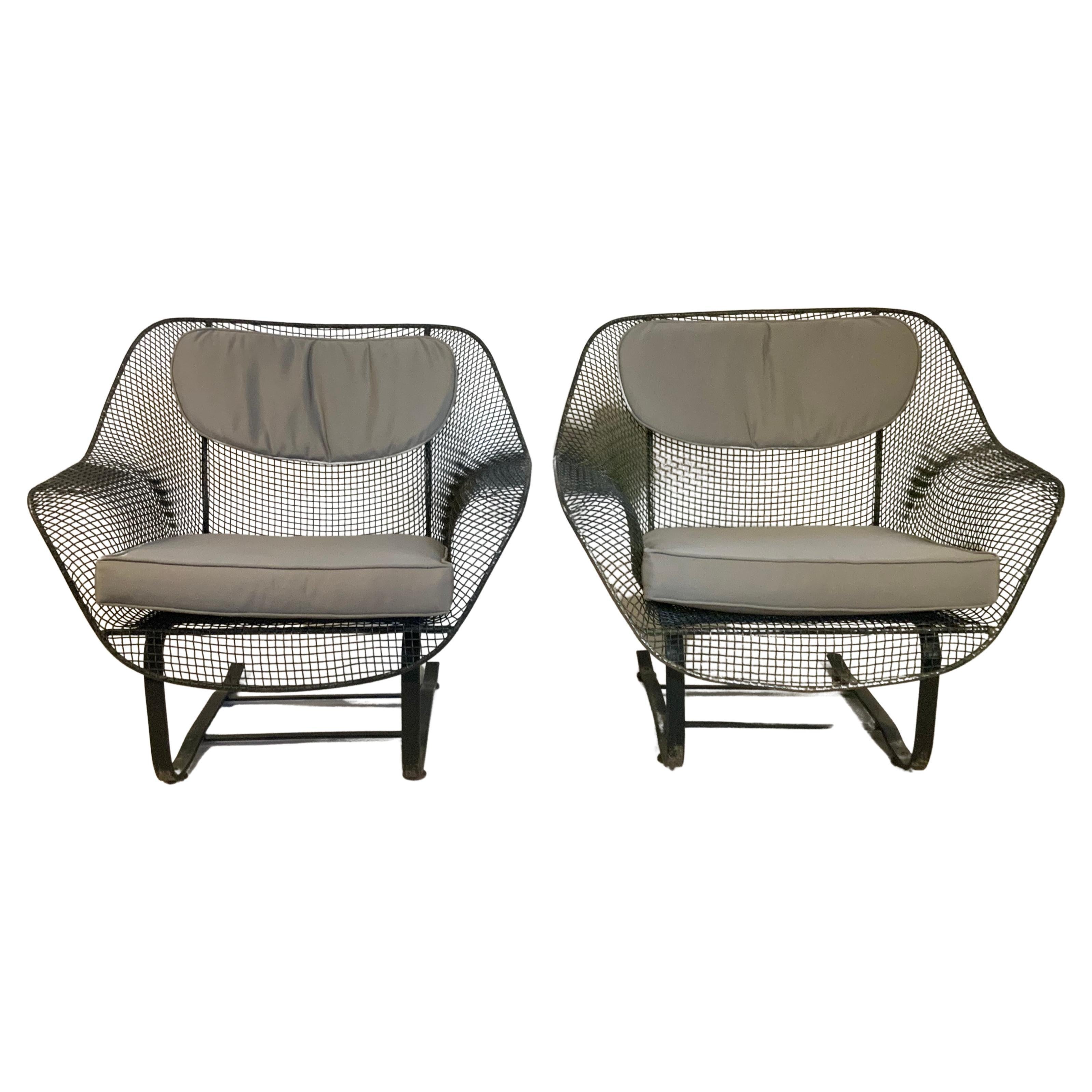 Pair of Russell Woodard 1950s Sculptura Lounge Chairs