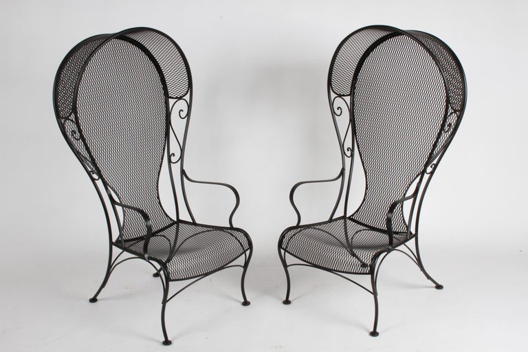 Mid-Century Modern Pair of Russell Woodard Canopy Lounge Chairs 