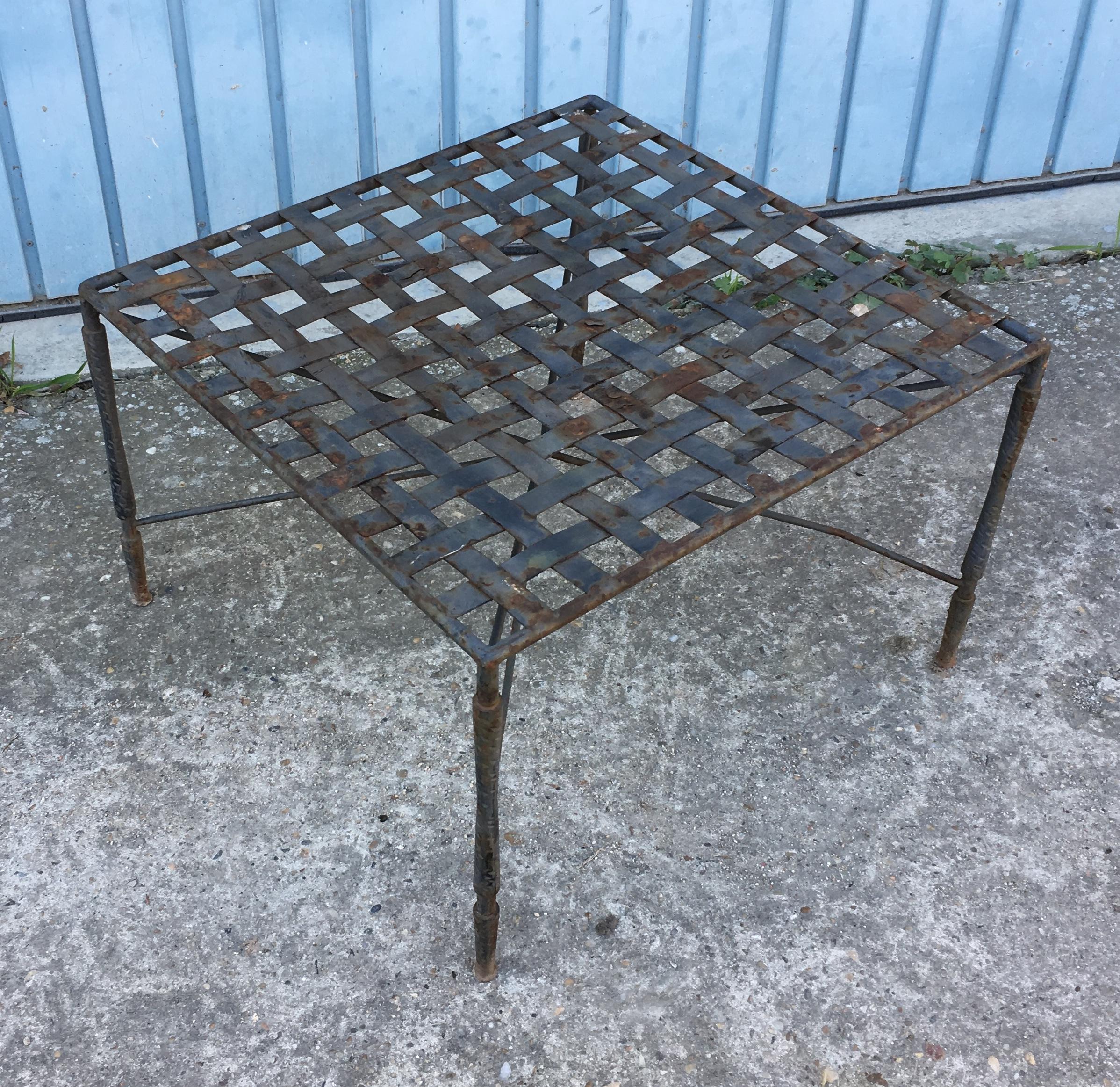 Iron Pair of Mario Papperzini for Salterini Midcentury Lounge Chairs with Side Table
