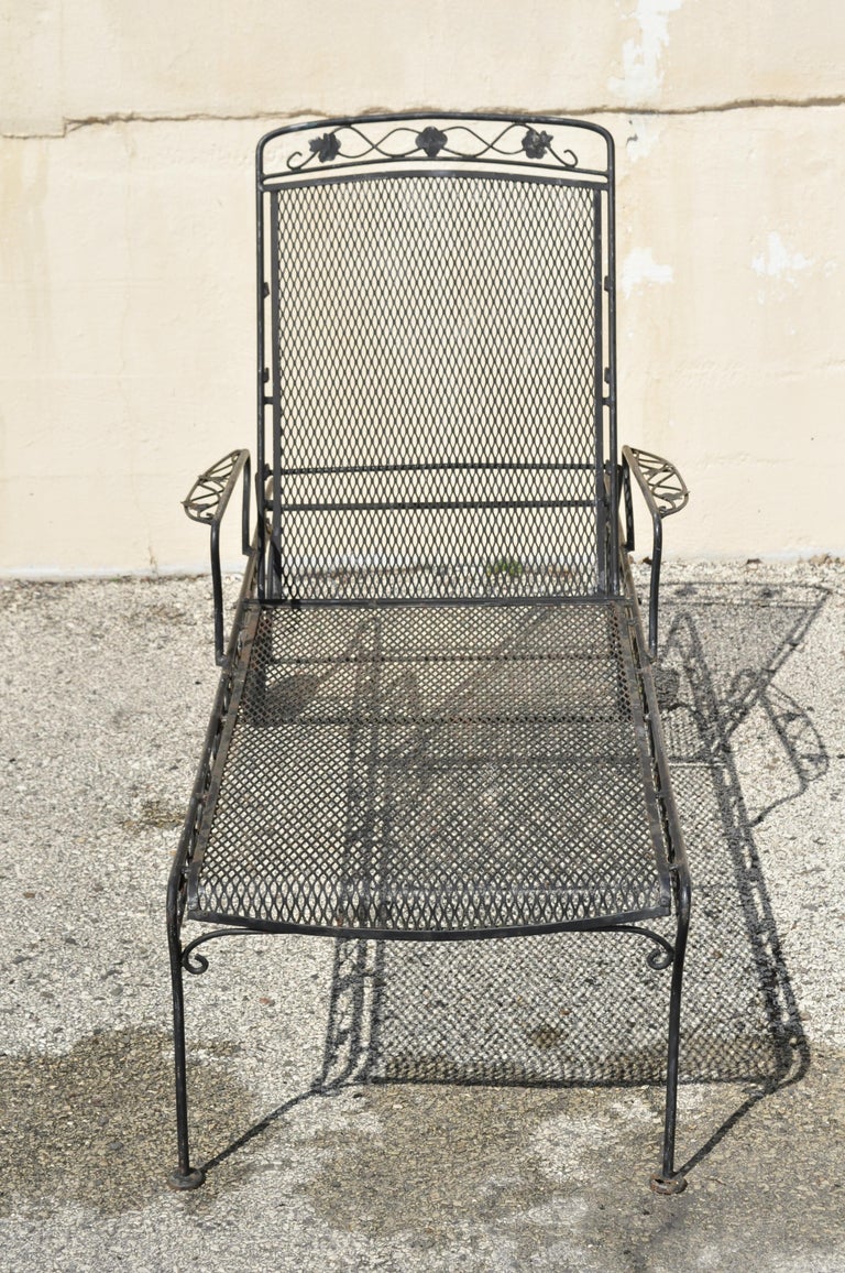 Pair of Russell Woodard Patio Garden Reclining Wrought ...