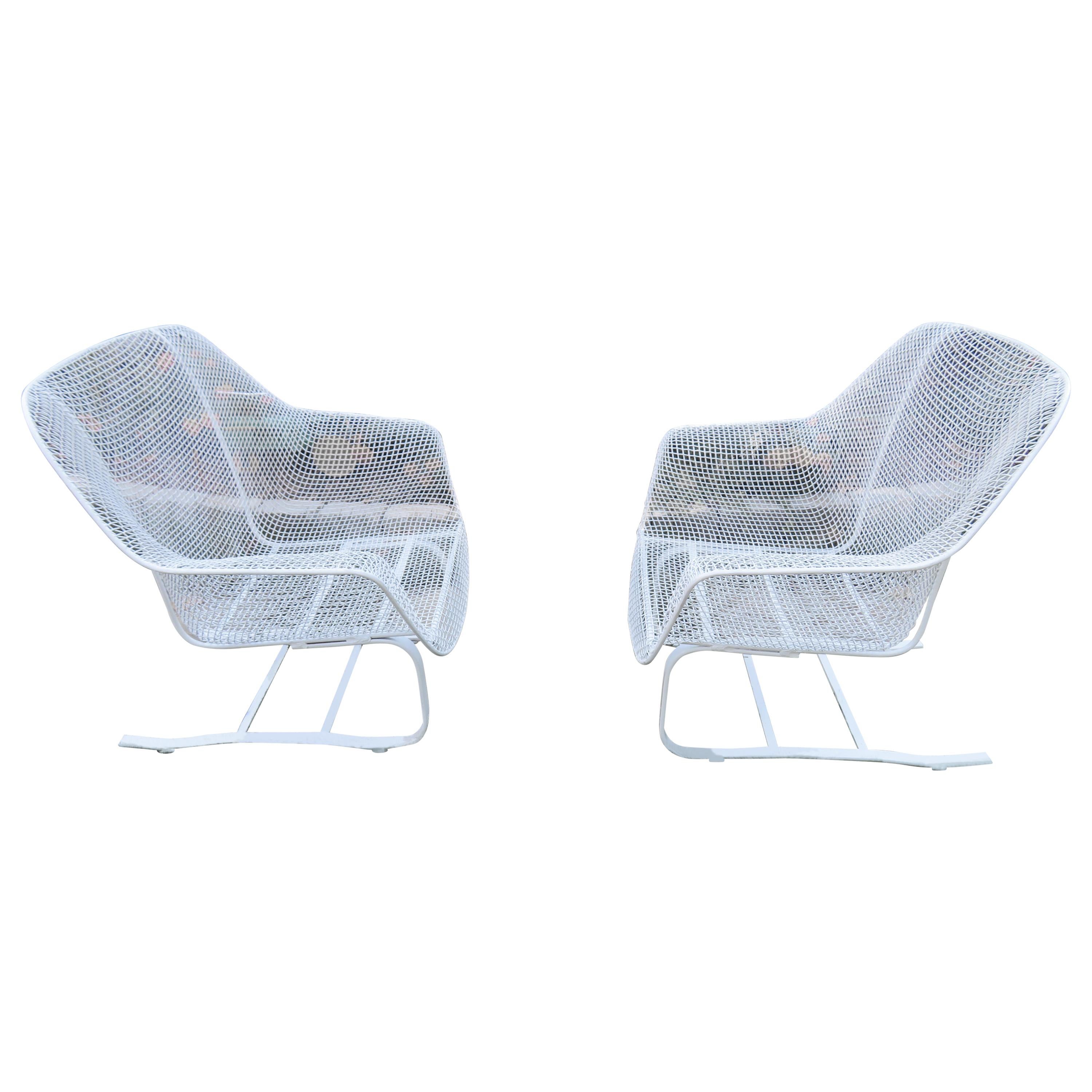 Pair of John Woodard Sculptura Springer Patio Lounge Chairs Midcentury