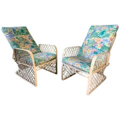 Pair of Russell Woodard Spun Fiberglass Adjustable Lounge Chairs
