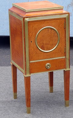Pair of Russian Baltic Mahogany Brass Mounted Style Nightstands Tables