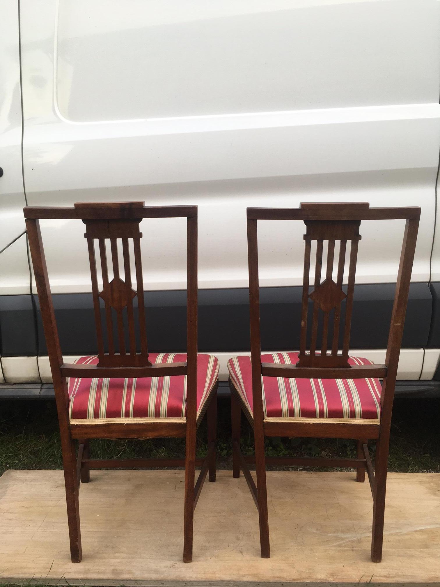 Mahogany Pair of Russian Imperial Chairs For Sale