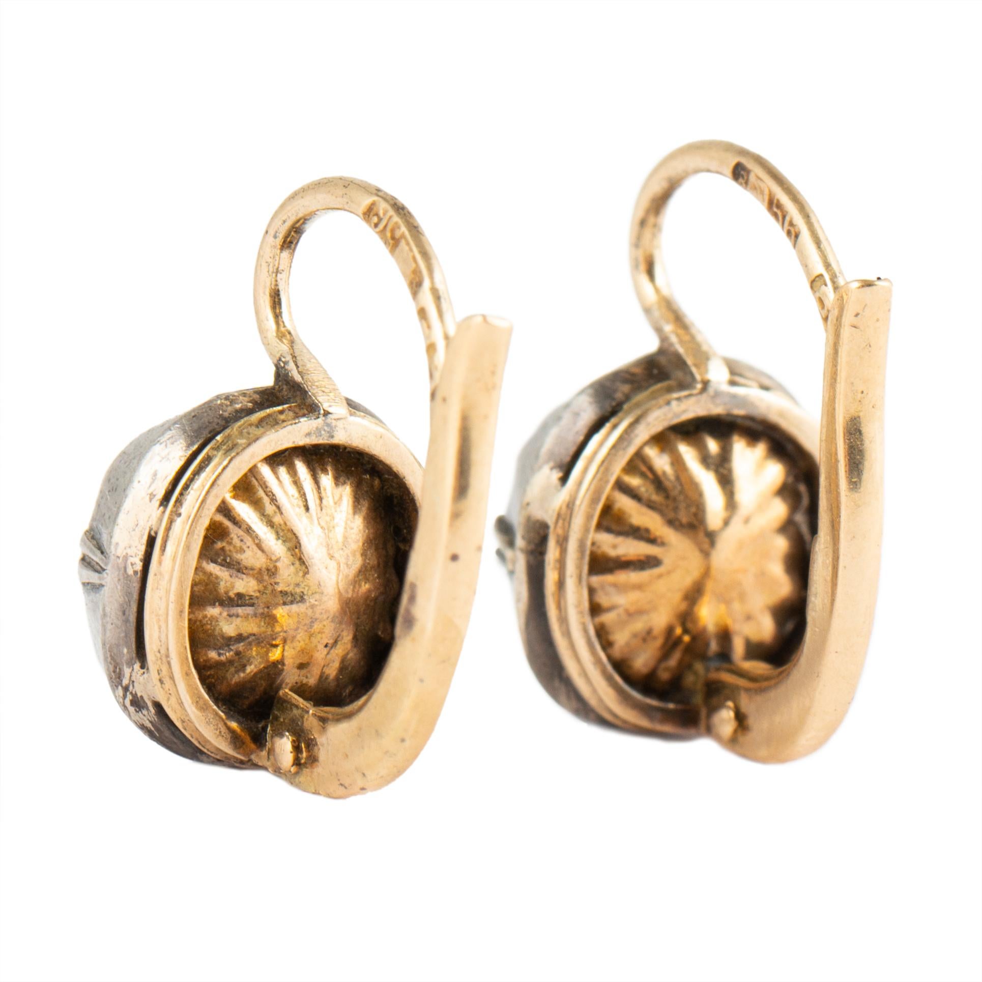 Pair of Russian Imperial-era Paste Earrings, circa 1900 In Good Condition In St. Catharines, ON