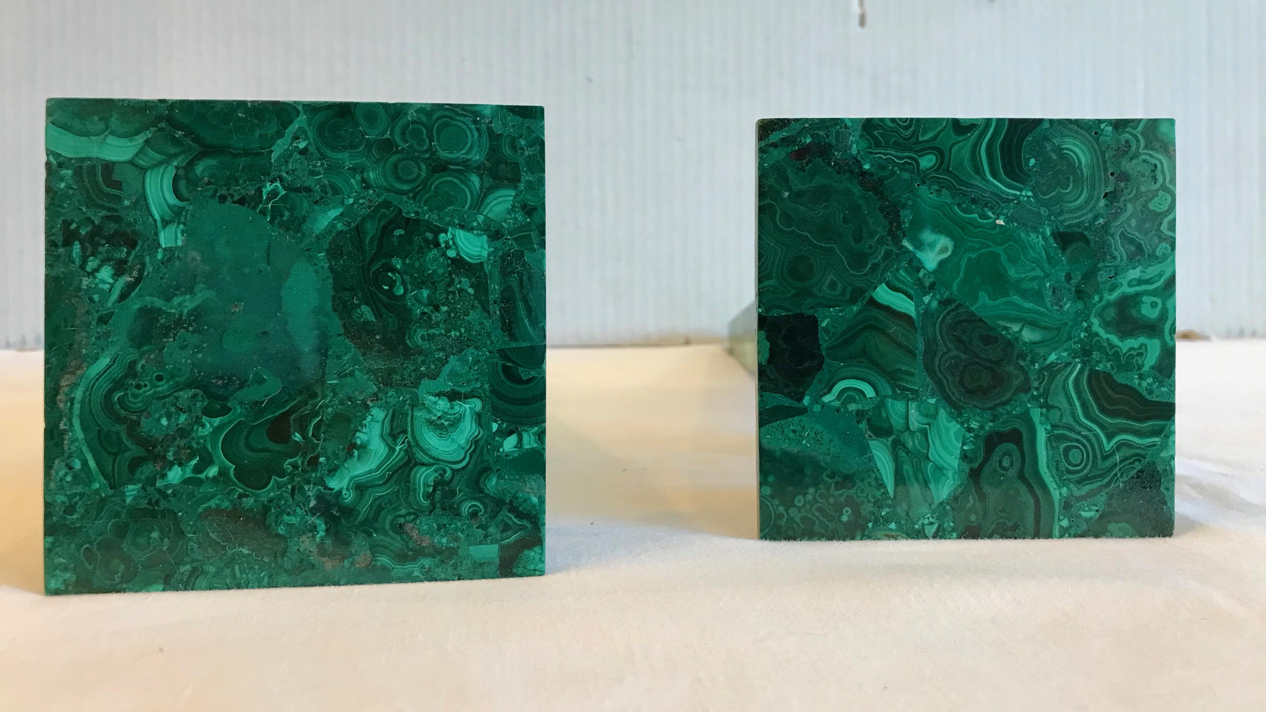 Pair of Russian Malachite Obelisks For Sale 3