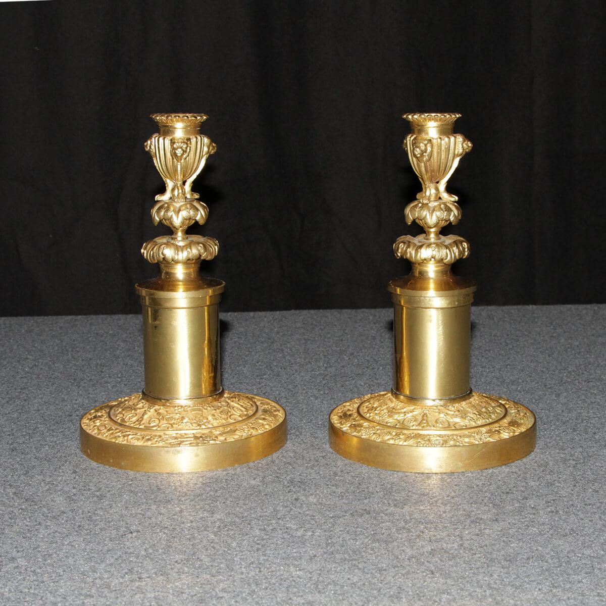 19th Century Pair of Russian Neo Classic Candlesticks For Sale