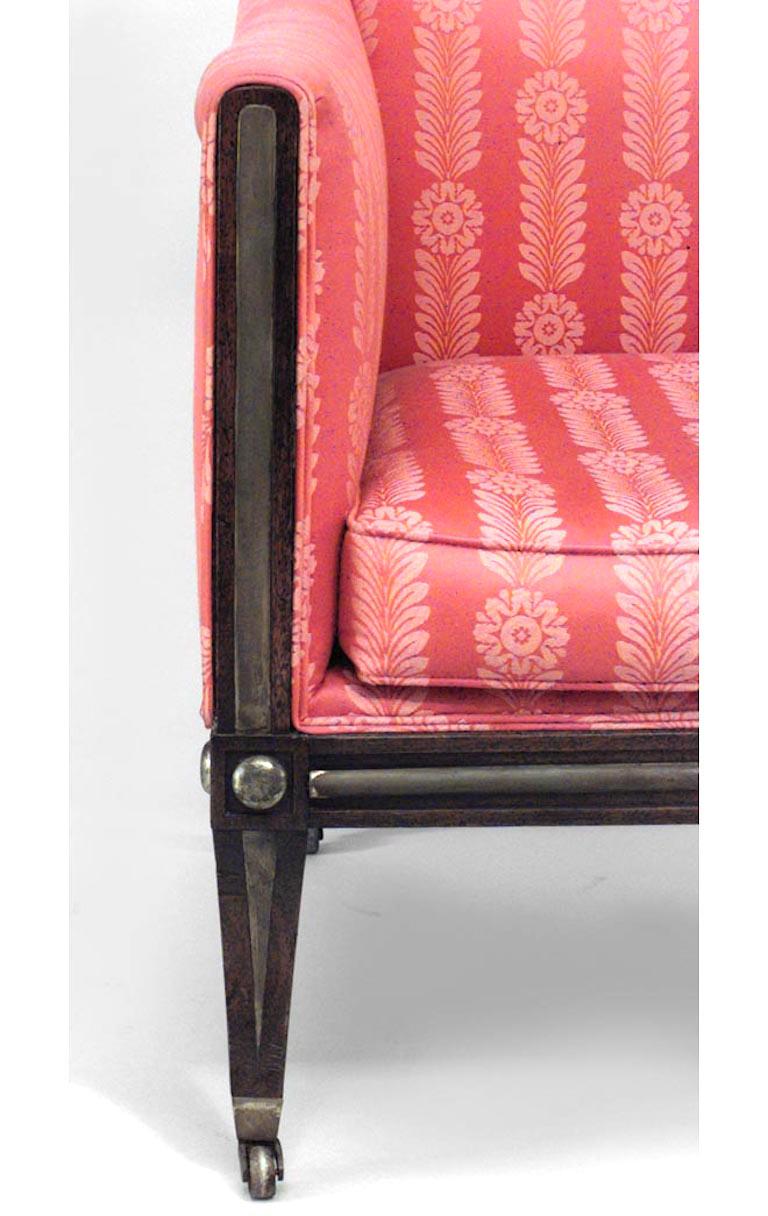 Russische neoklassizistische Berg√©res-Sessel aus Mahagoni, Paar (19. Jahrhundert) im Angebot