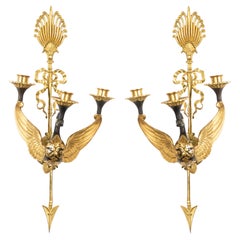 Pair of Russian Neoclassic Style Two-Arm Sconces
