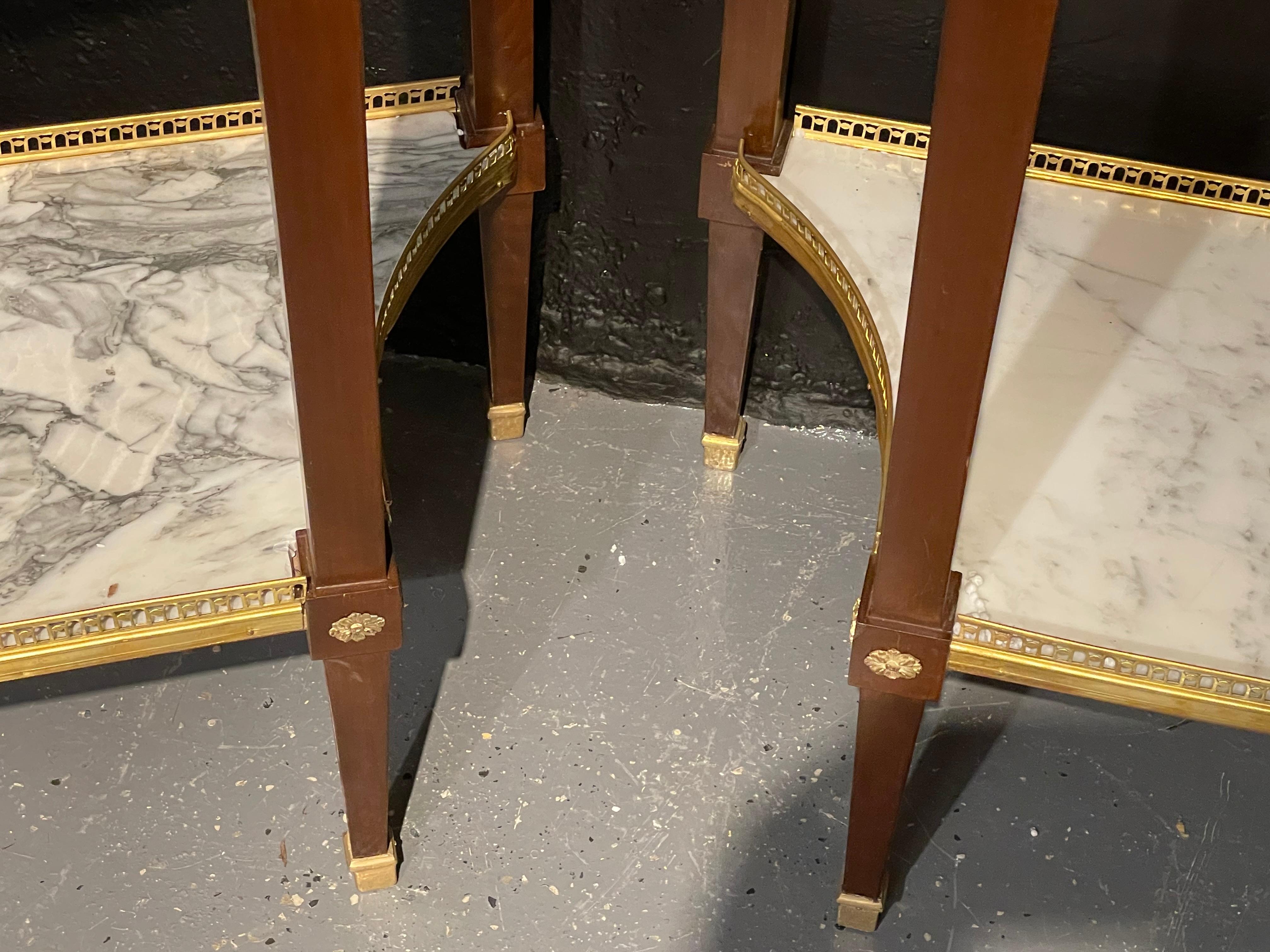 Pair of Russian Neoclassical Console Tables, Sofa Tables or Bedside Stands 3