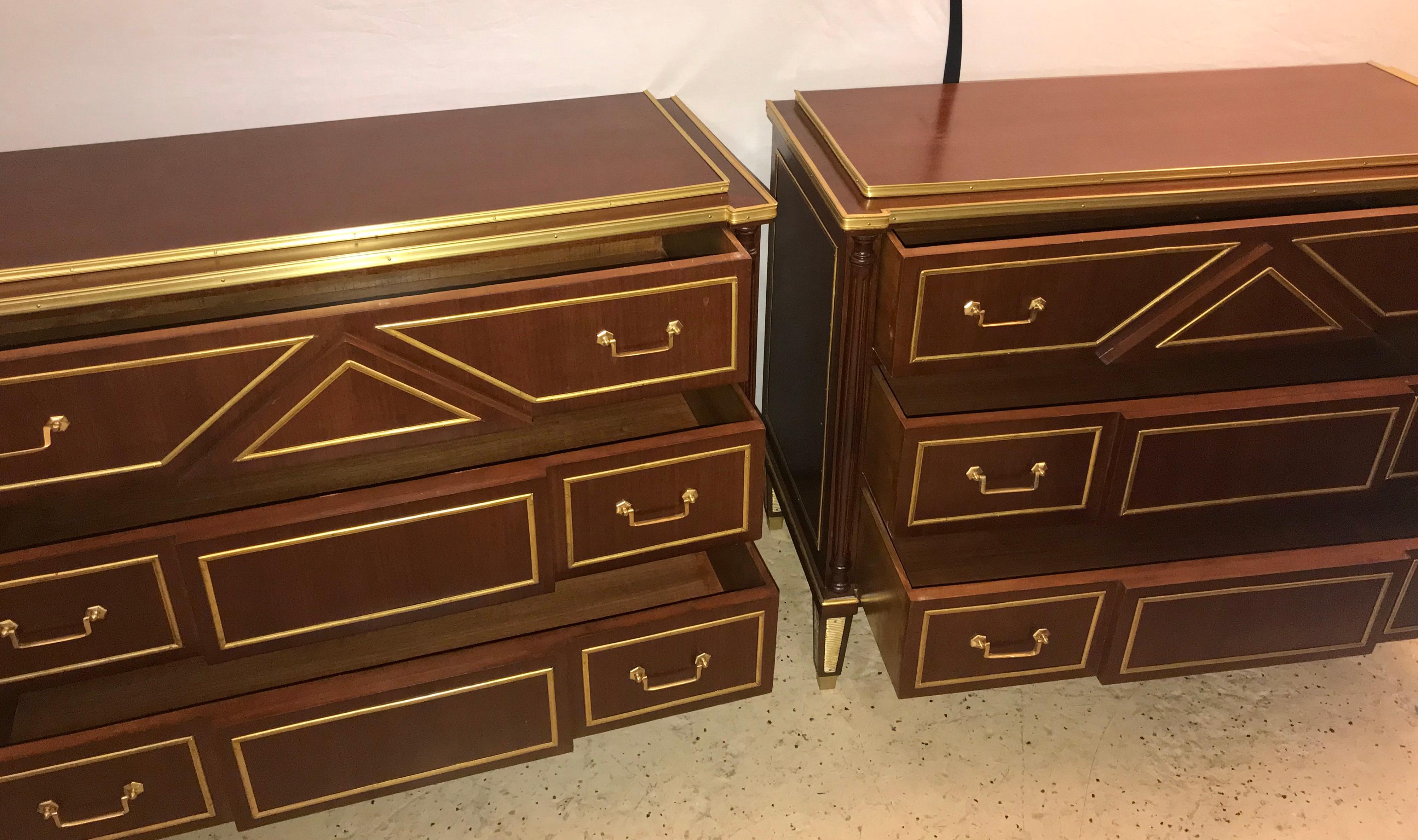 Pair of Russian Neoclassical Style Commodes / Bedside Nightstands or Servers 6