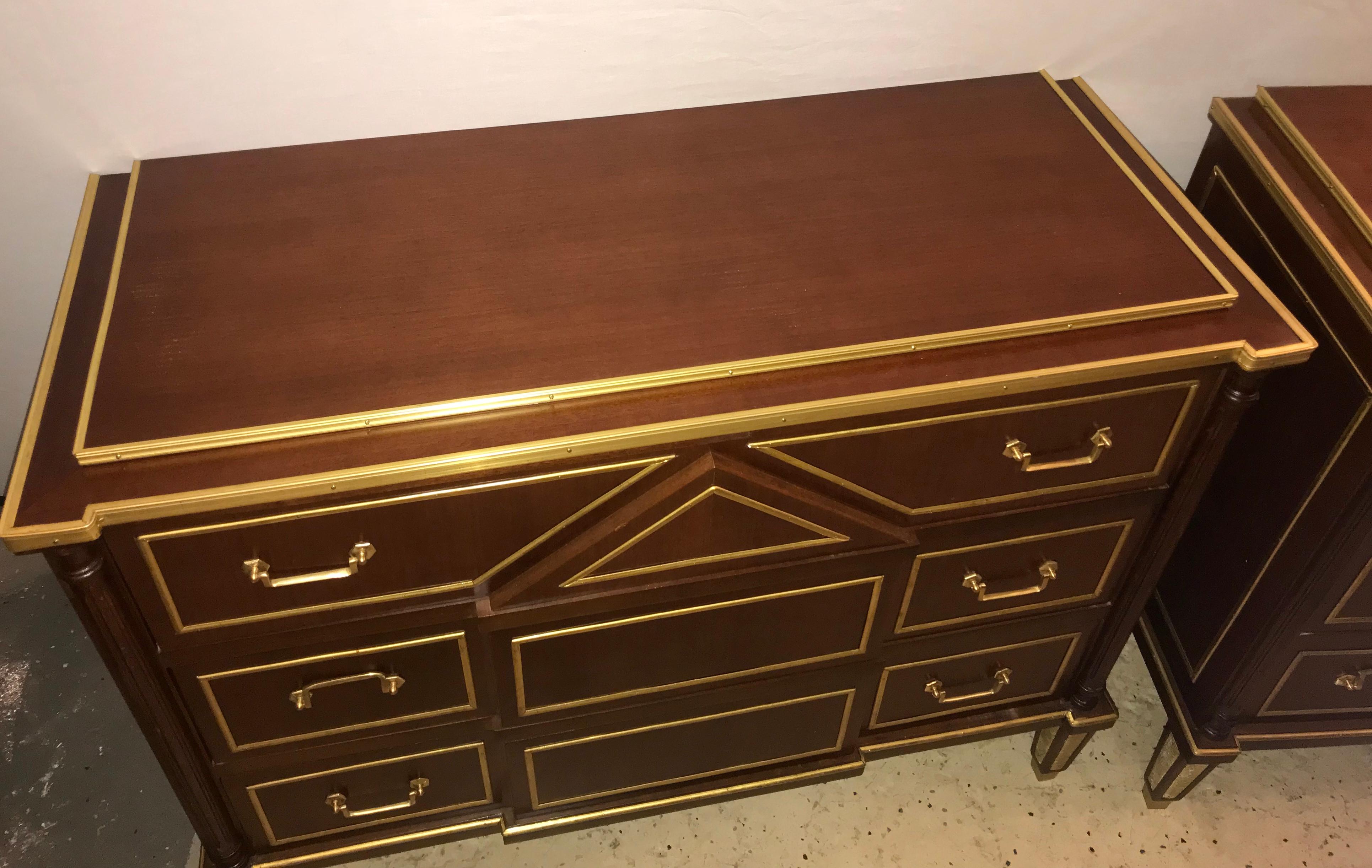 Pair of Russian Neoclassical Style Commodes / Bedside Nightstands or Servers 2