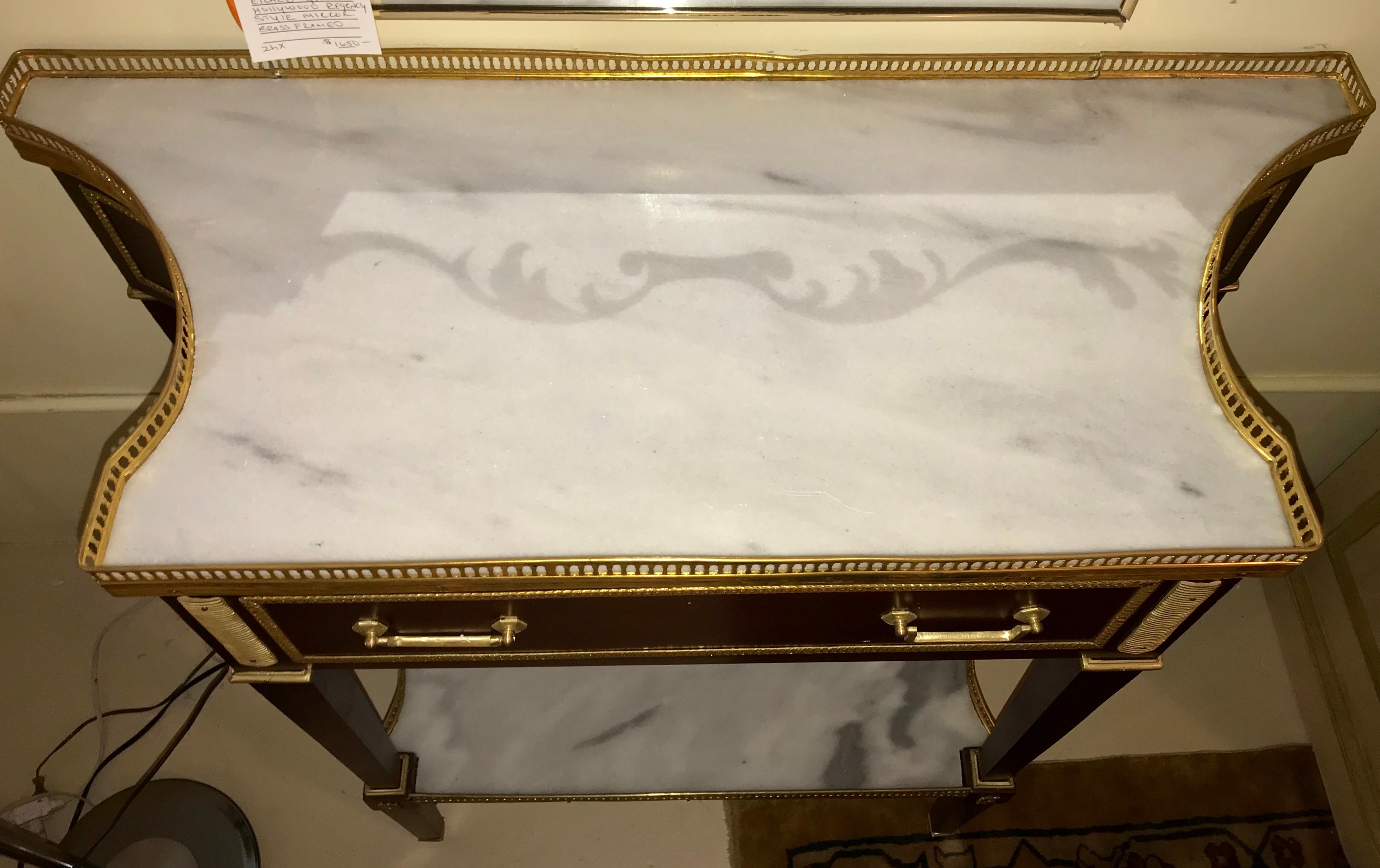 Pair of Russian Neoclassical Style Consoles/Servers or Commodes with Marble Tops 6