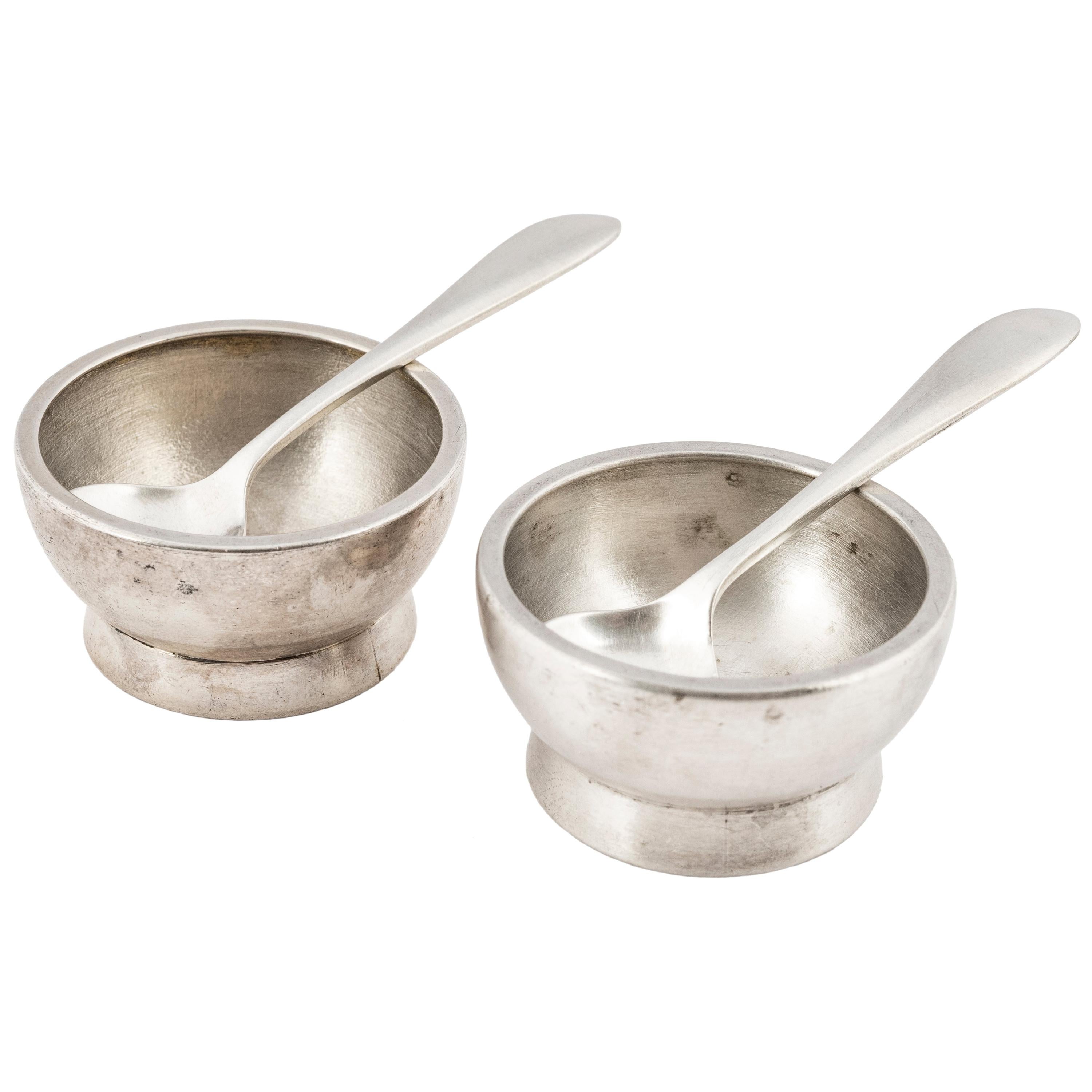 Pair of Russian Silver Salt Cellars, circa 1910