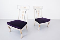 Pair of Russian Style Easy Chairs, Belgium, End of the 20th Century