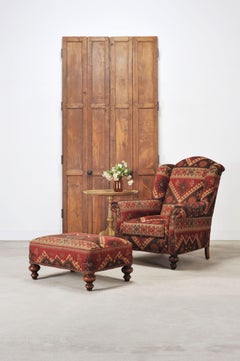 Pair of Rustic 19th C. French Walnut Bifold Wood Doors 9 Ft