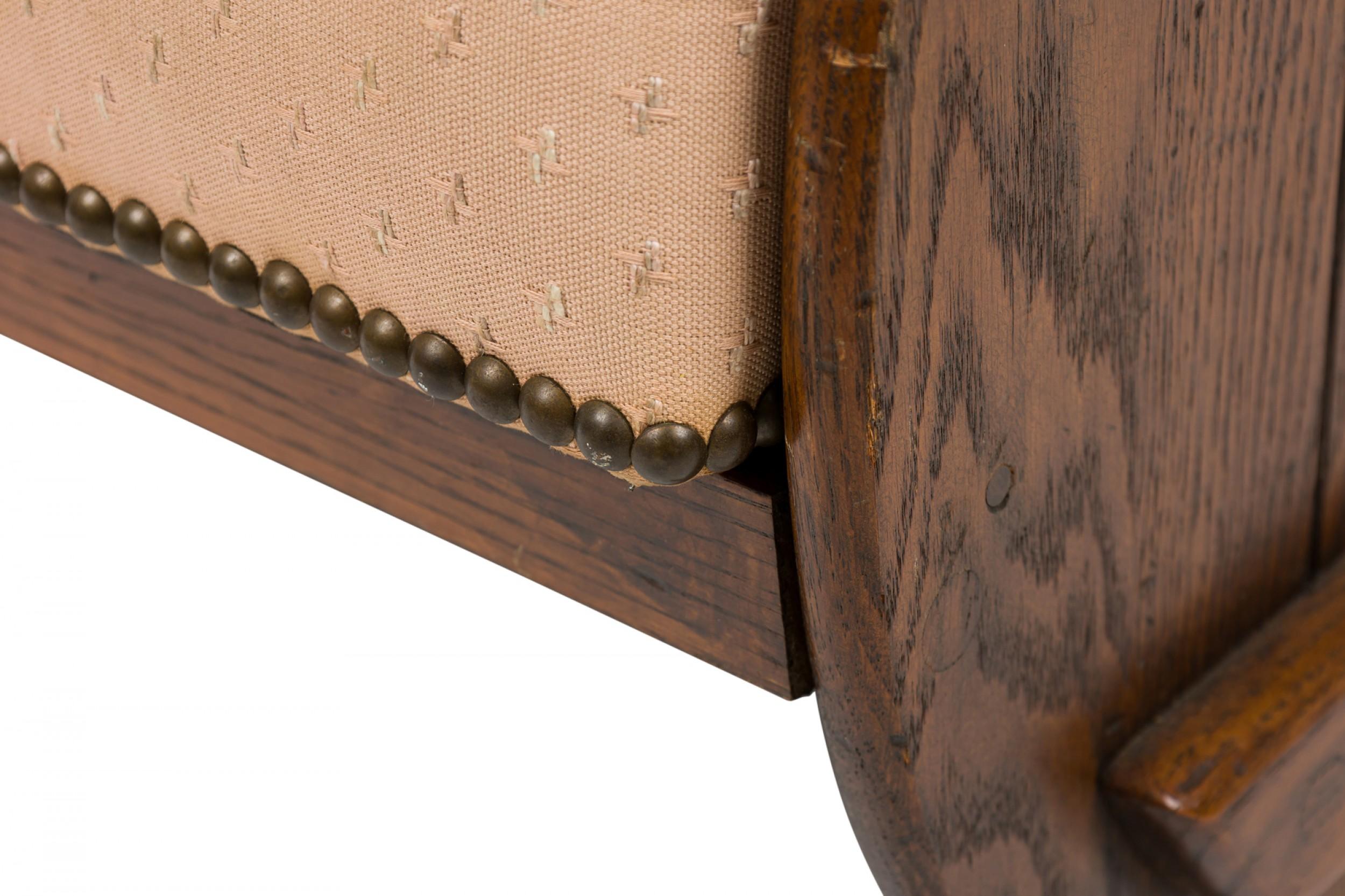 Paar rustikale Adirondack Beige gepolstert Holz Stühle im Angebot 2