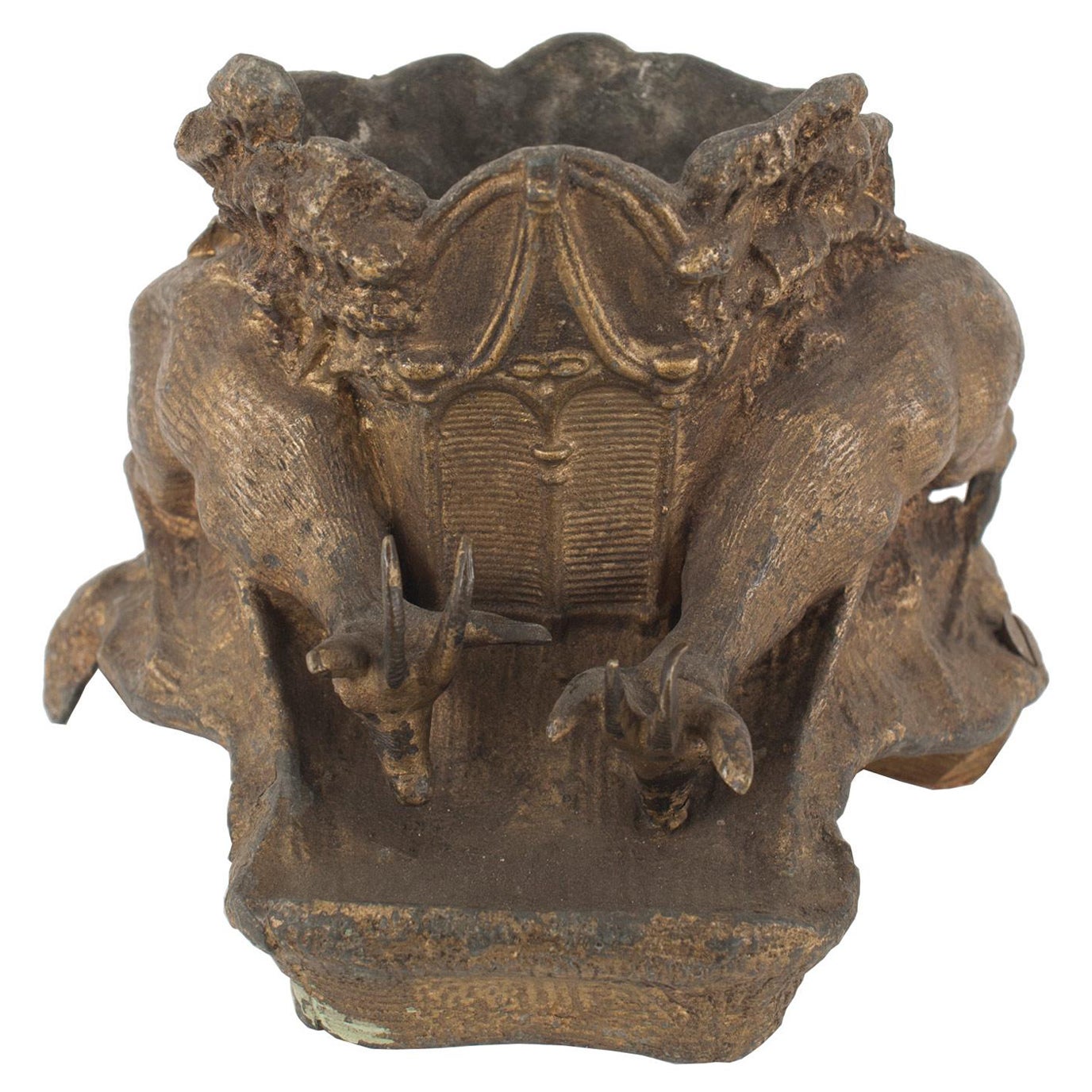 Pair of Rustic Adirondack Gilt Metal Deer Bookends en vente