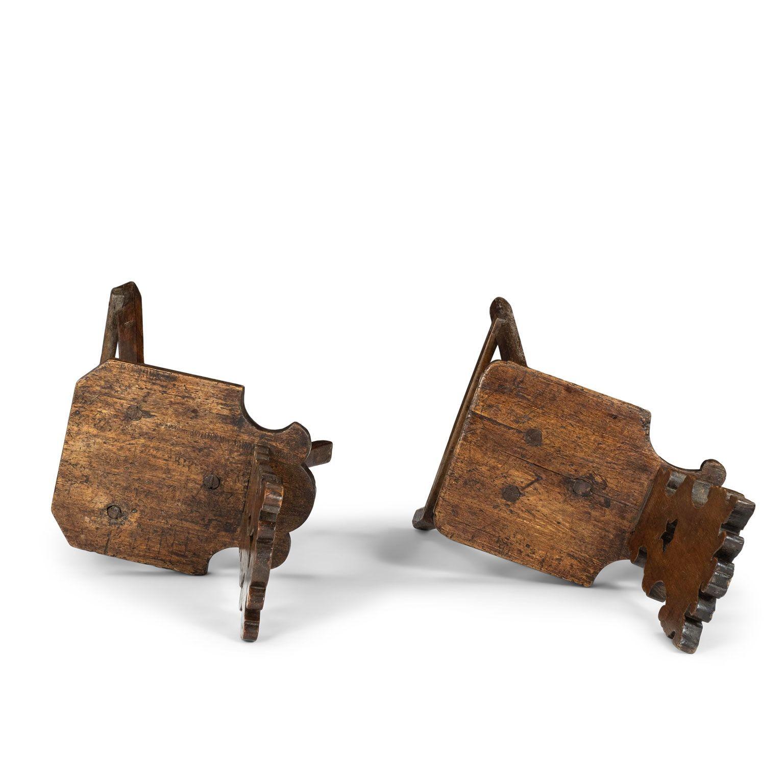 Pair of Rustic Alpine Chairs For Sale 8