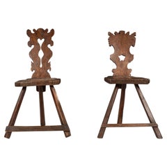 Pair of Rustic Alpine Chairs