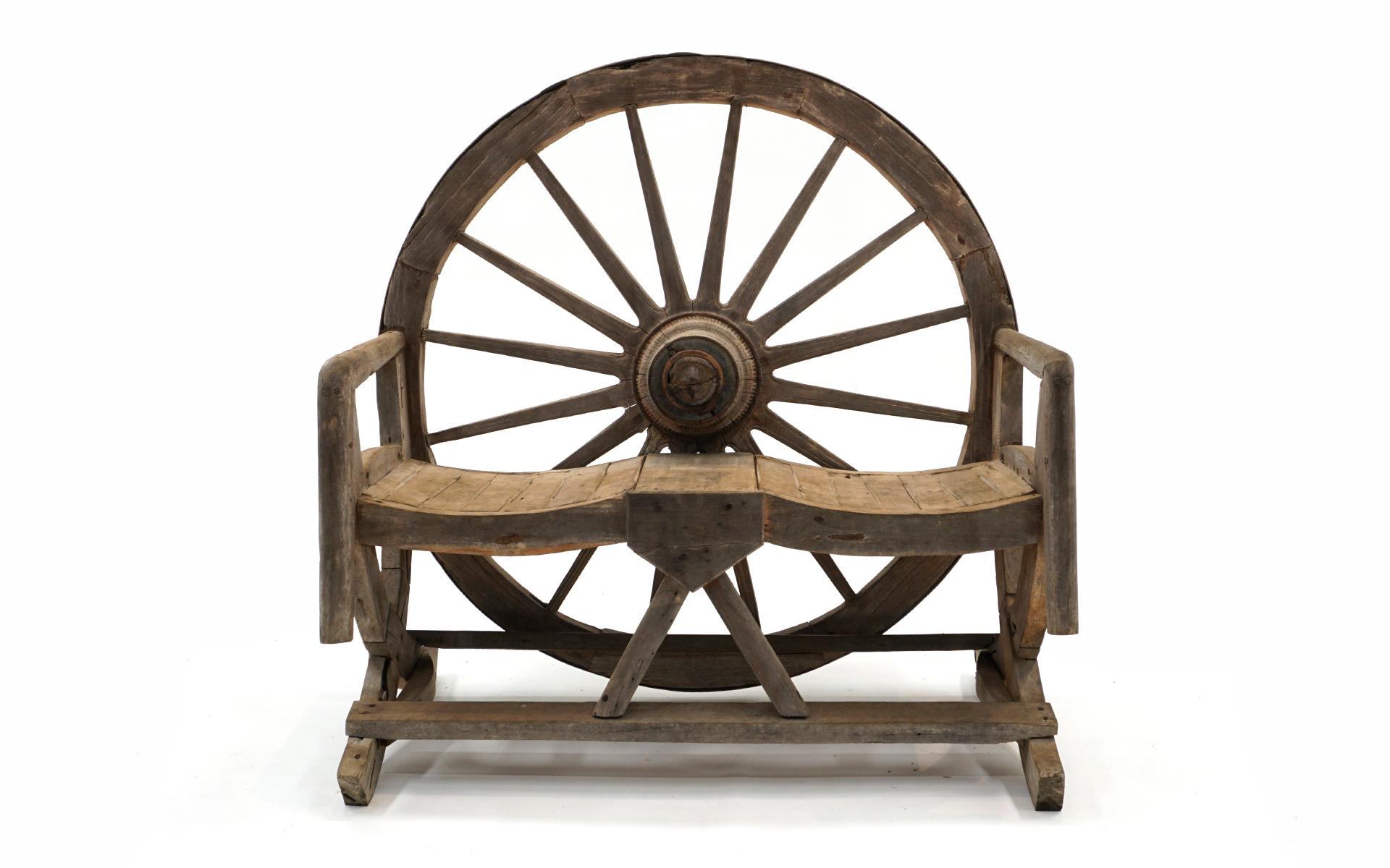 wagon wheel benches