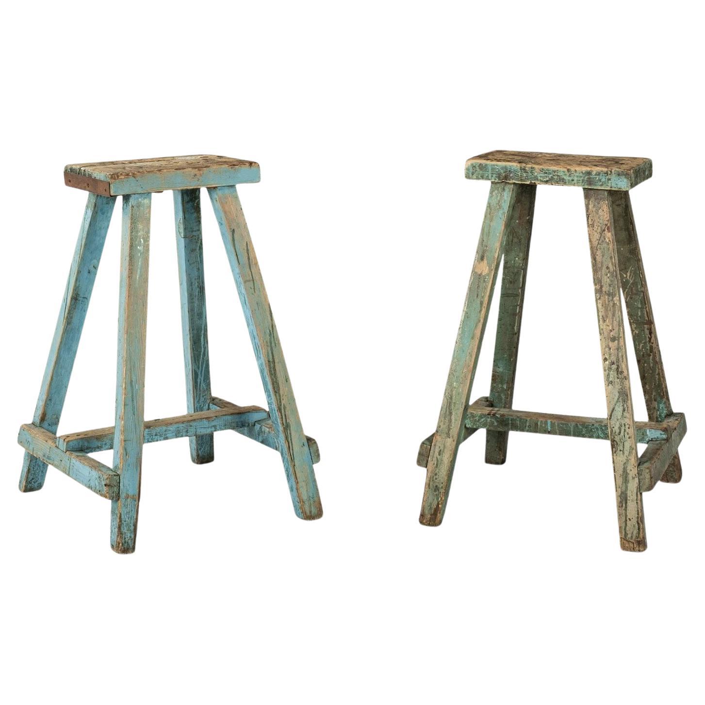 Pair of Painted Provencal Side Tables For Sale at 1stDibs