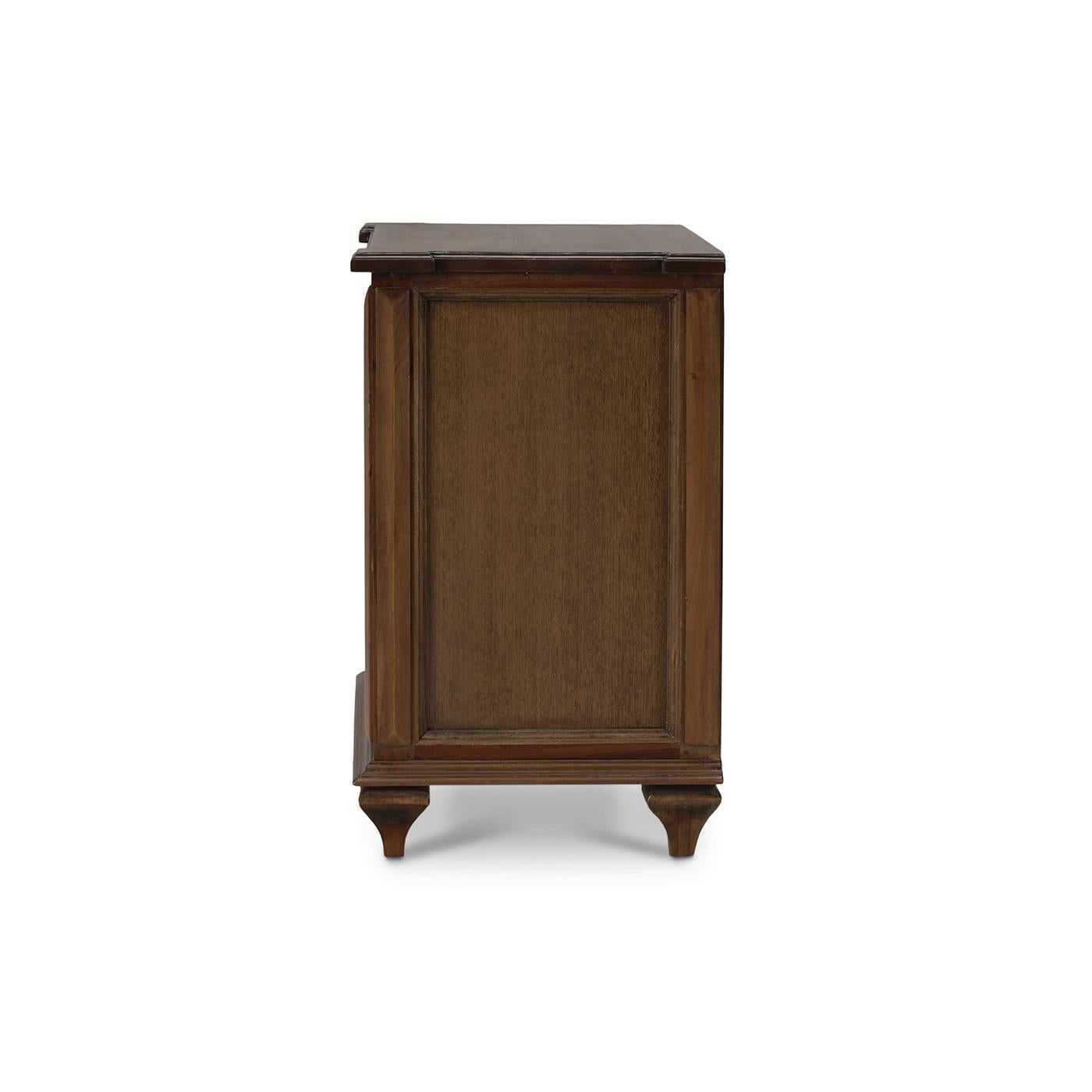 Contemporary Pair of Rustic European Nightstands For Sale