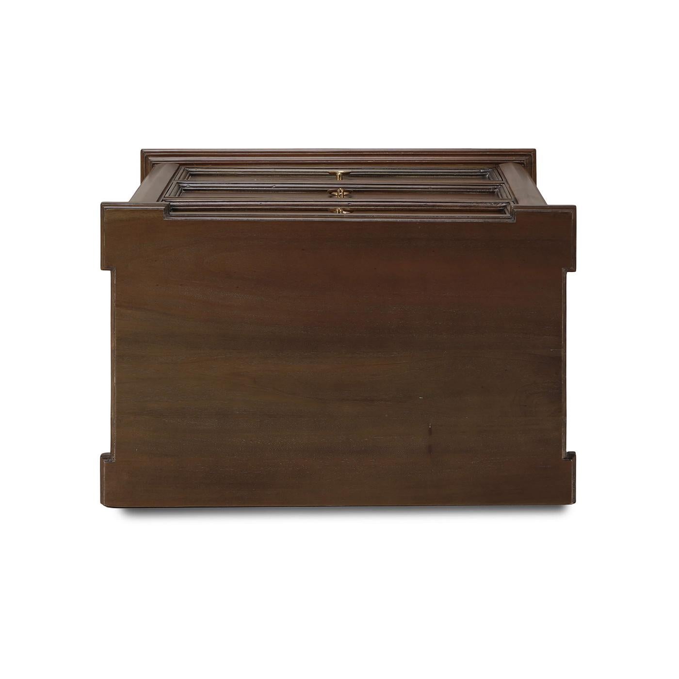 Wood Pair of Rustic European Nightstands For Sale