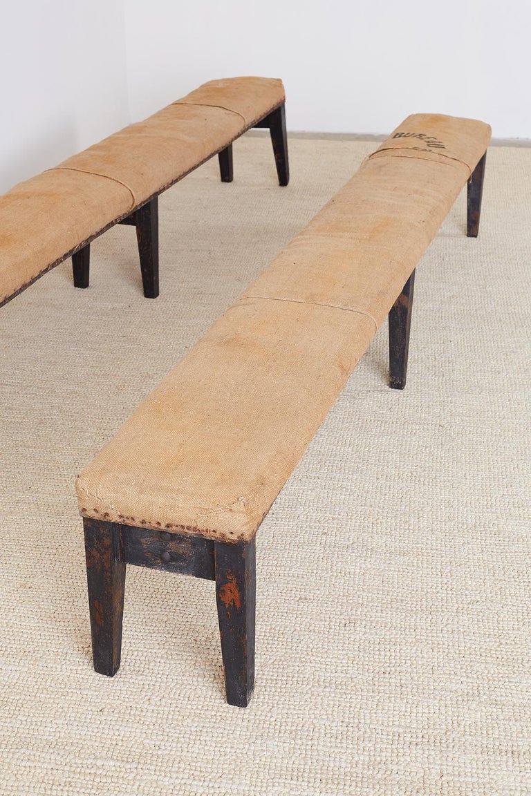 Pair Of Rustic French Farmhouse Bench Seats For Sale At