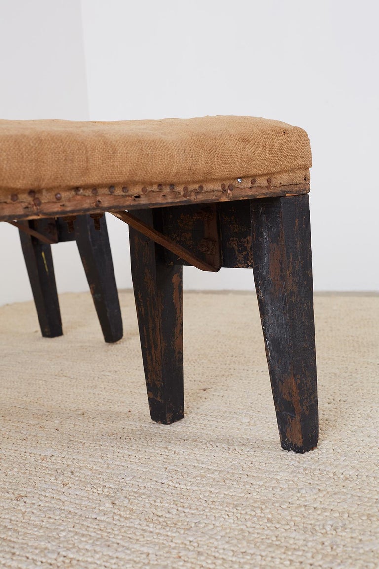 Pair Of Rustic French Farmhouse Bench Seats For Sale At