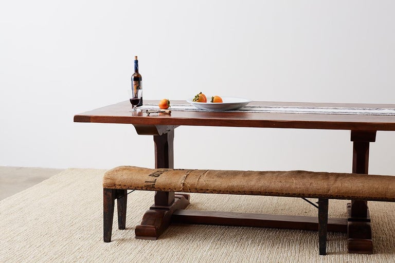 Pair Of Rustic French Farmhouse Bench Seats For Sale At