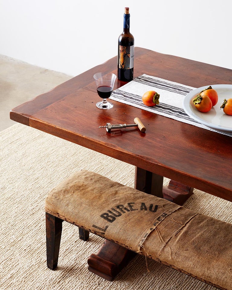Pair Of Rustic French Farmhouse Bench Seats For Sale At