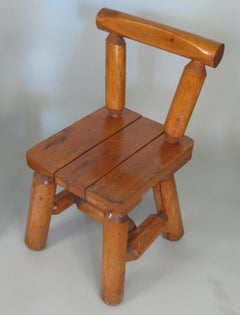 Pair of Rustic Log Chairs